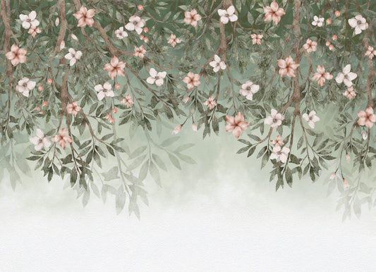 Hanging Flowers Wall Mural
