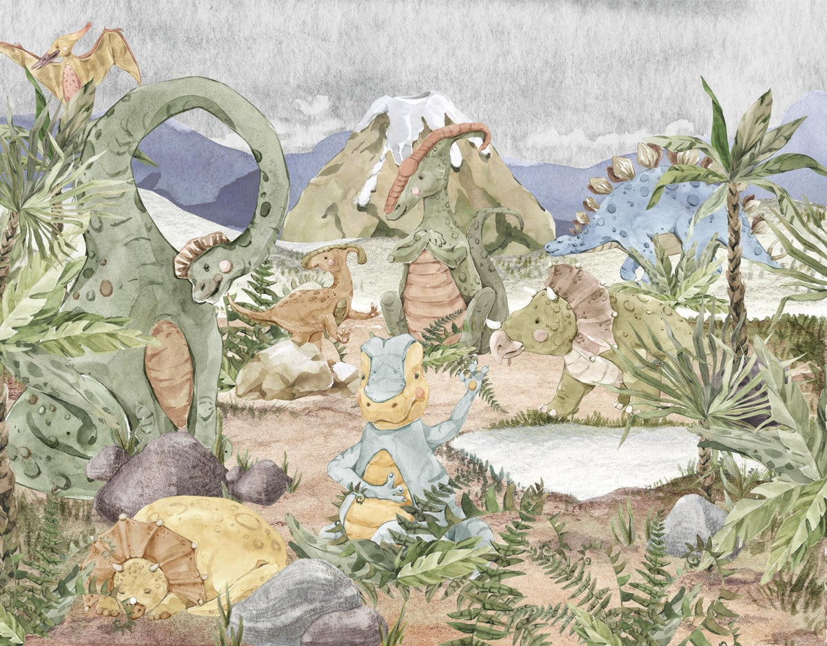 Jurassic Adventure Wall Mural in your room — zoomed