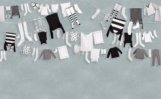 Hanging Laundry Wall Mural