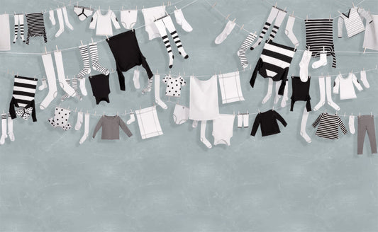 Hanging Laundry Wall Mural