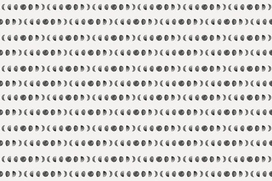 Lunar Phases Pattern Wallpaper
