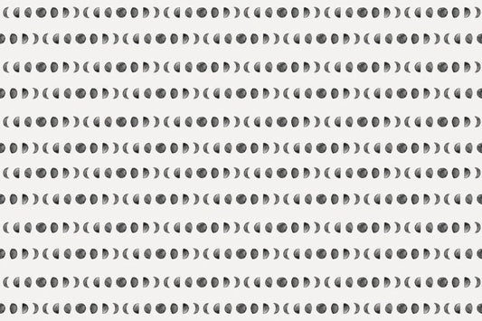 Lunar Phases Pattern Wallpaper
