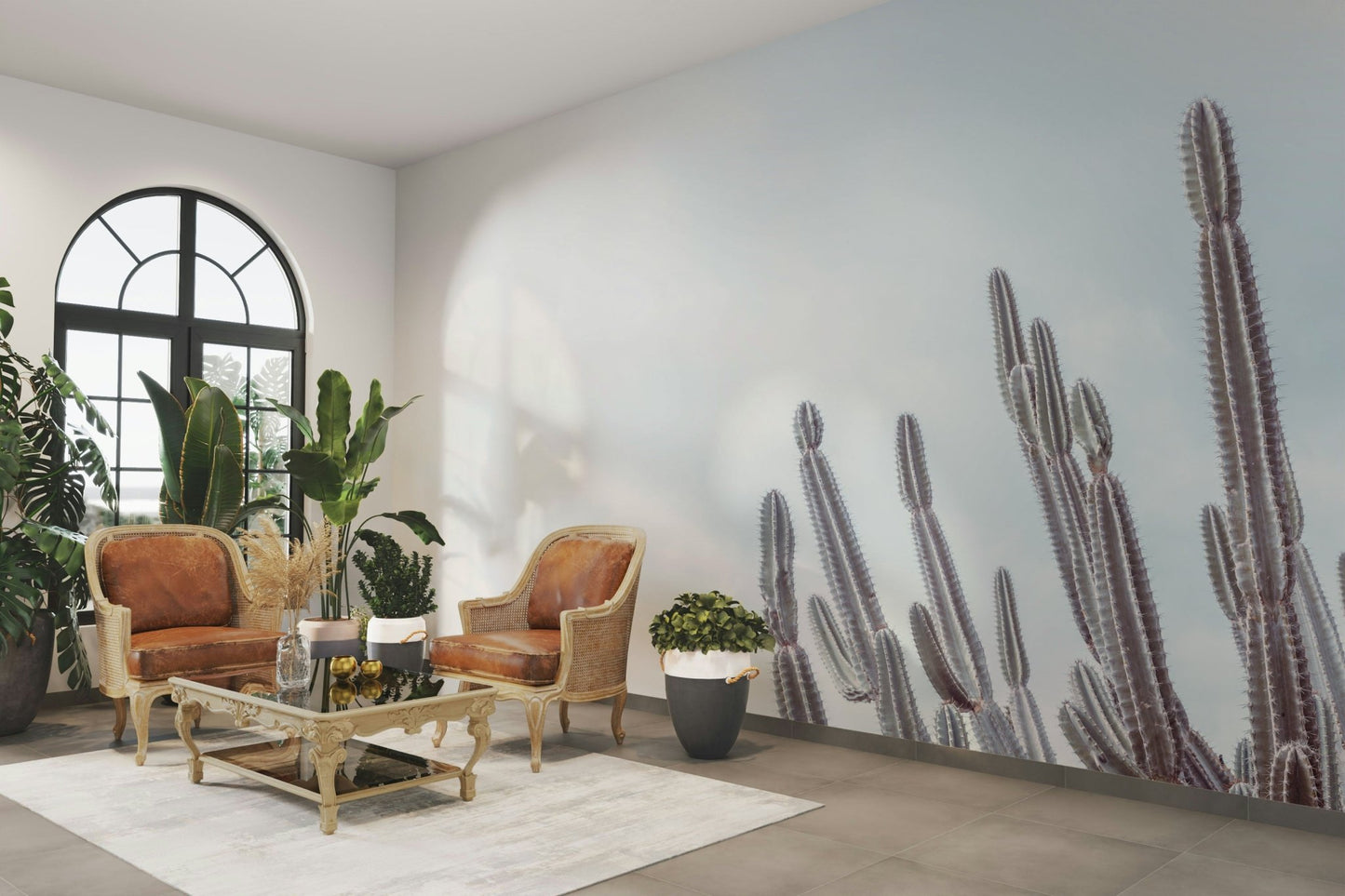 The colors are muted and gentle, like soft greens, pinks, and yellows.


