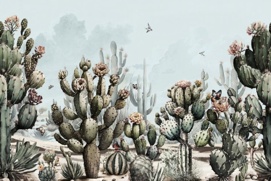 Cactus Garden Wallpaper Mural - Giffywalls, C170