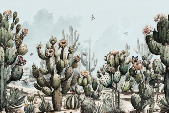 Cactus Garden Wallpaper Mural - Giffywalls, C170