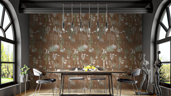 Saguaro Serenade wallpaper with elegant desert cactus design, AN145