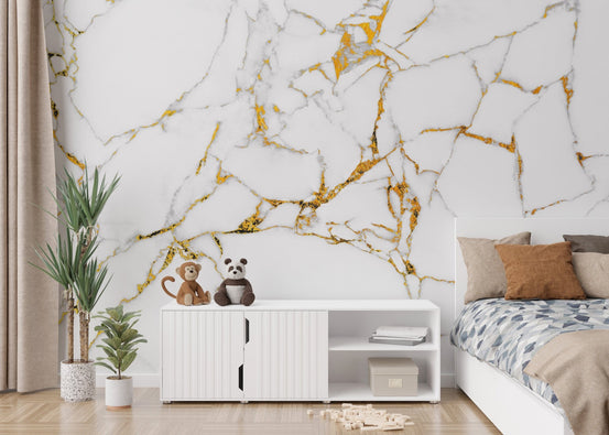 White marble texture wall design, marble-01