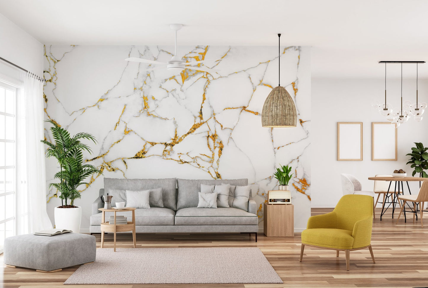 Calacatta white wall covering
