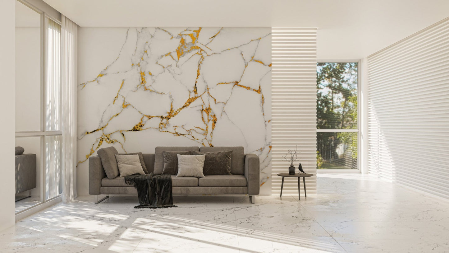 Calacatta marble wallpaper mural
