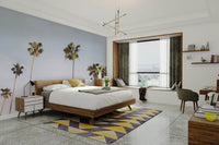 Bright and sunny California landscape mural for home decor.

