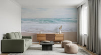 Sandy beach texture in Calm Coastal Scene wall mural view, GD8748