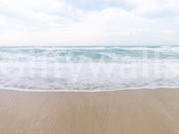 Smooth sand and waves in Calm Coastal Scene wall mural, GD8748