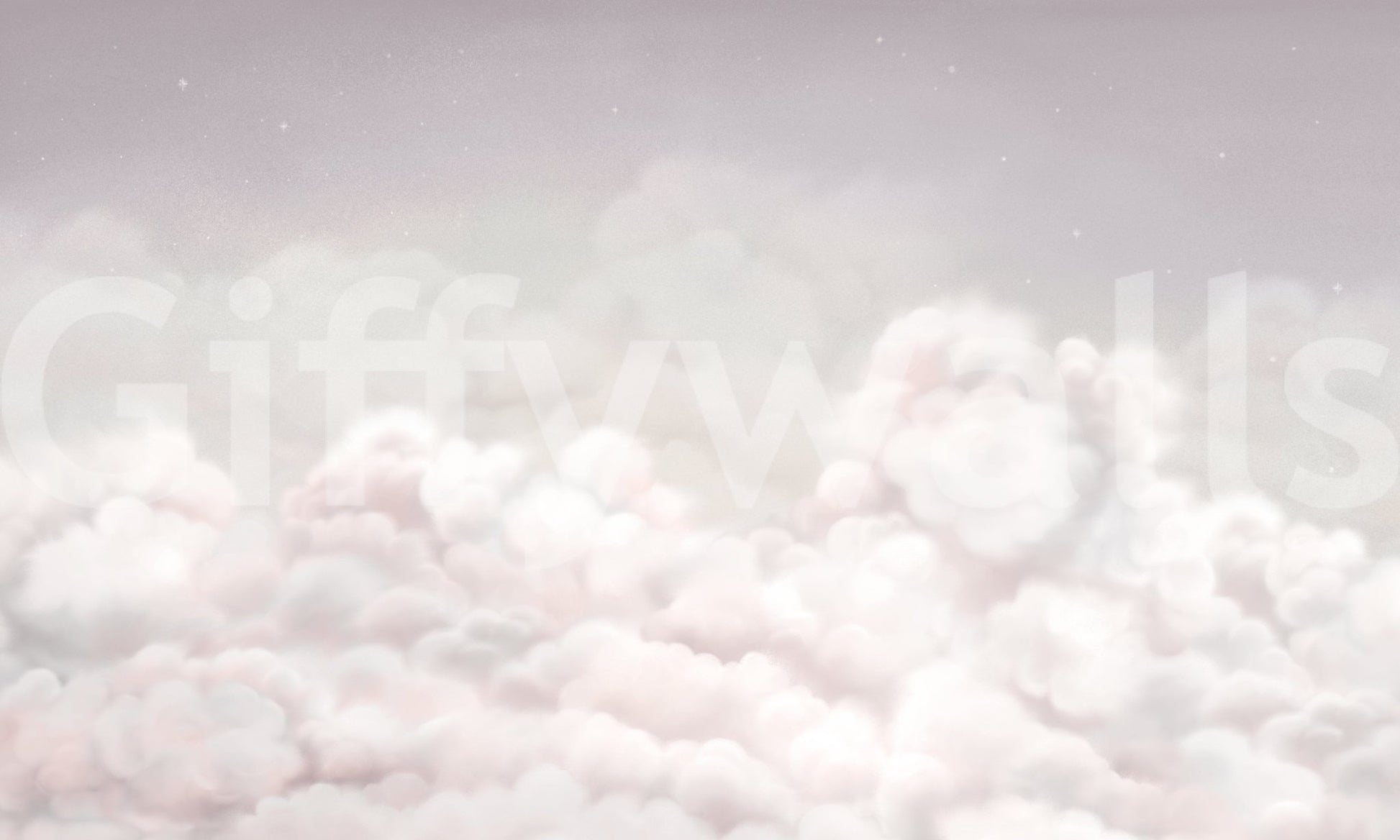 Scenic pink cloud Calming Clouds wall mural with soft tones