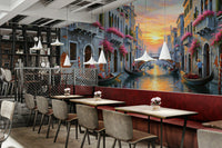 Wallpaper for walls with a Venetian cityscape


