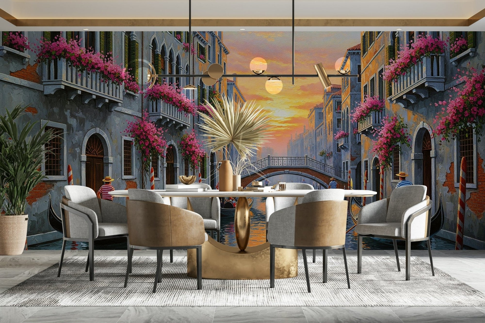 Mural wallpaper of the Canal Grande at sunrise GD4370

