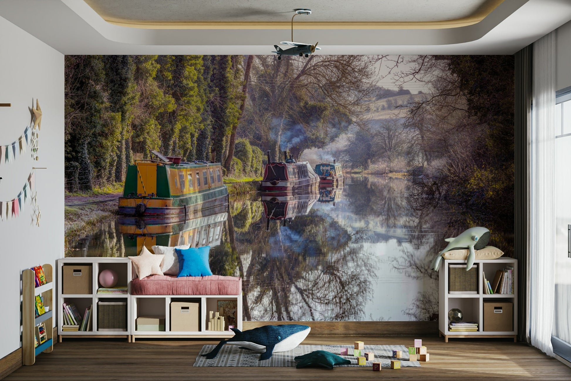 High-resolution image of a canal scene.

