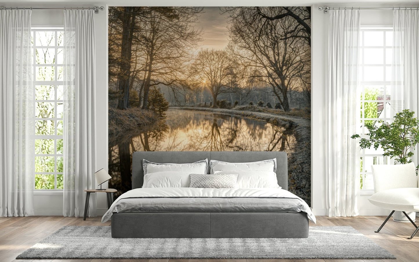 Canal Sunrise Wall Mural