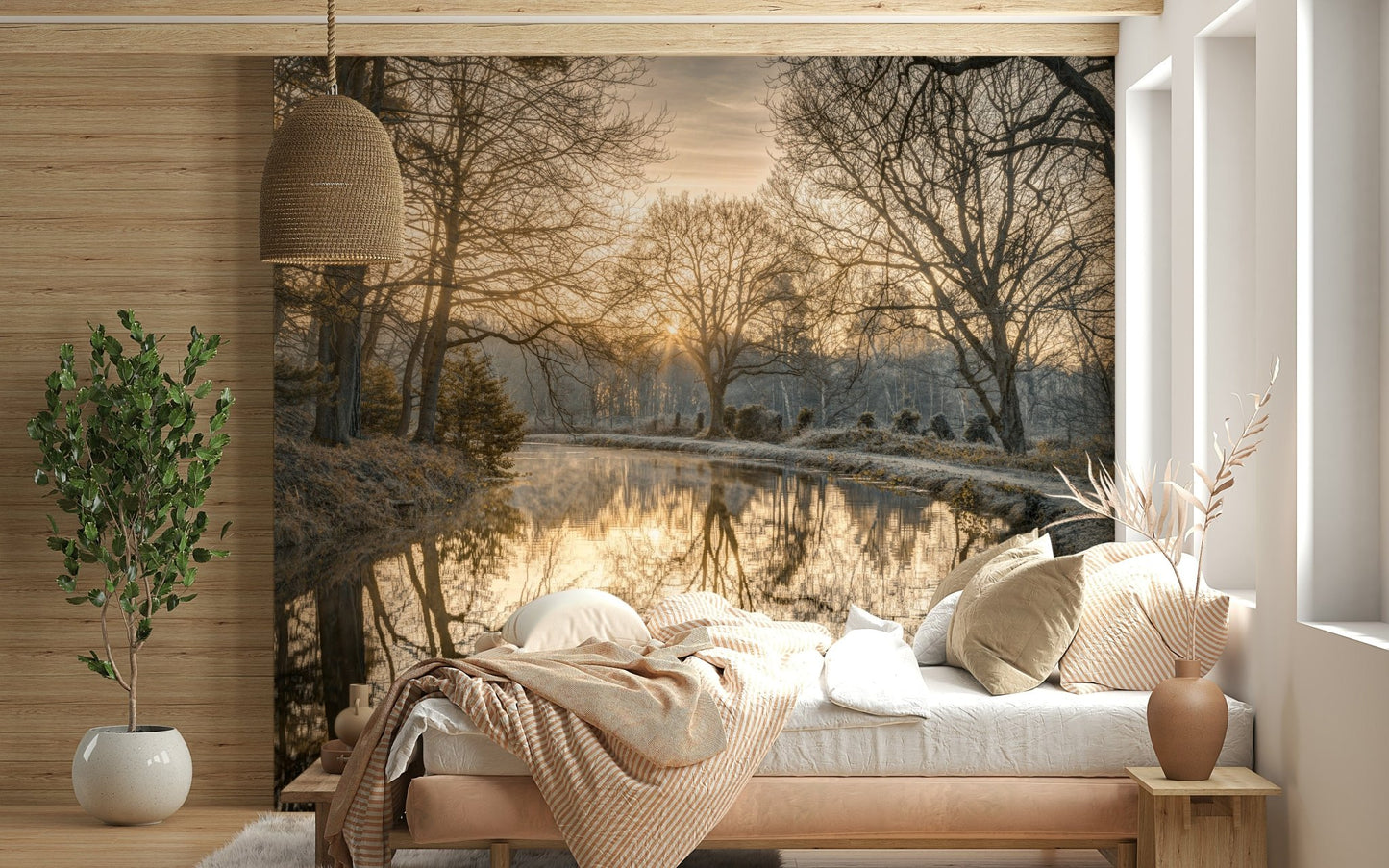Canal Sunrise Wall Mural