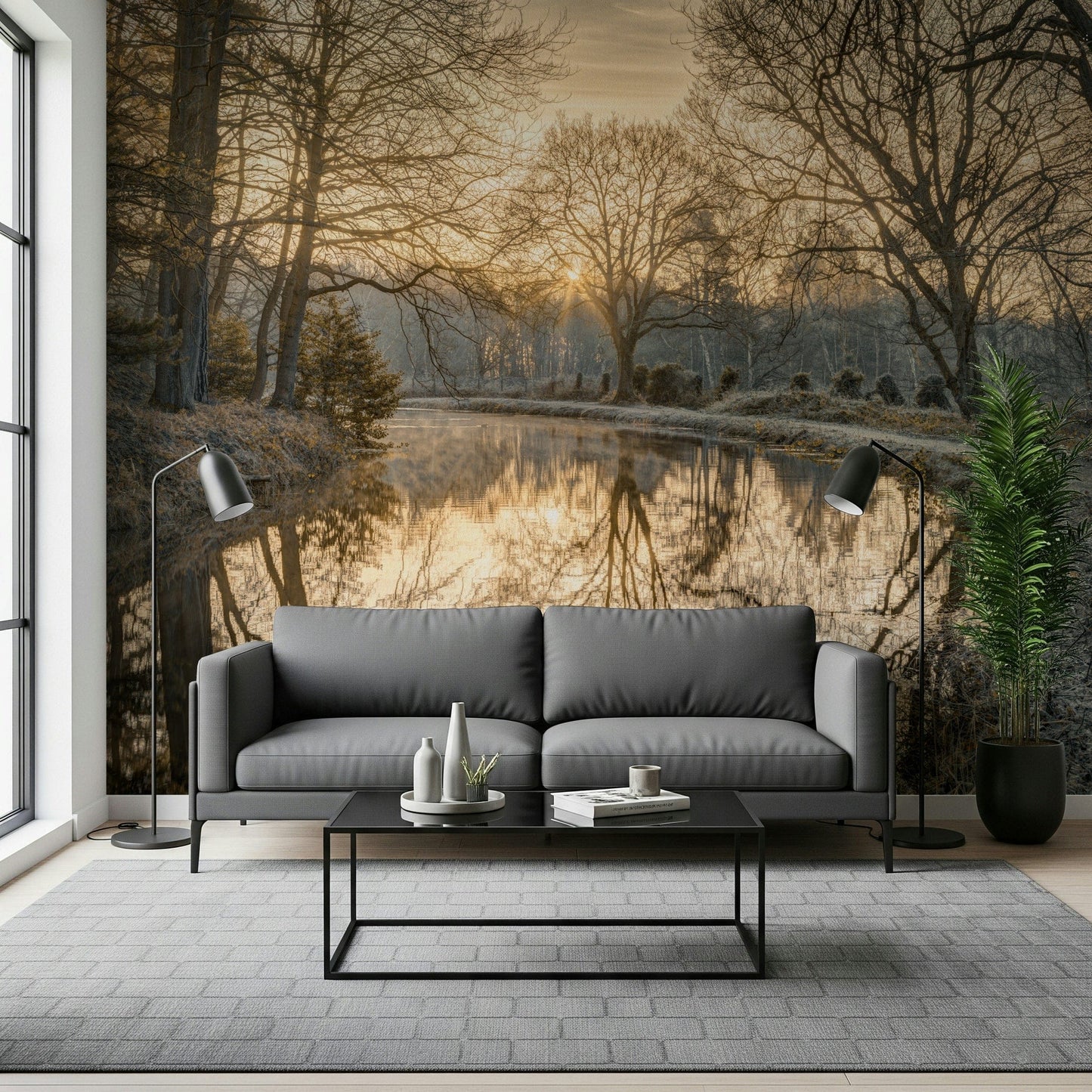 Canal Sunrise Wall Mural