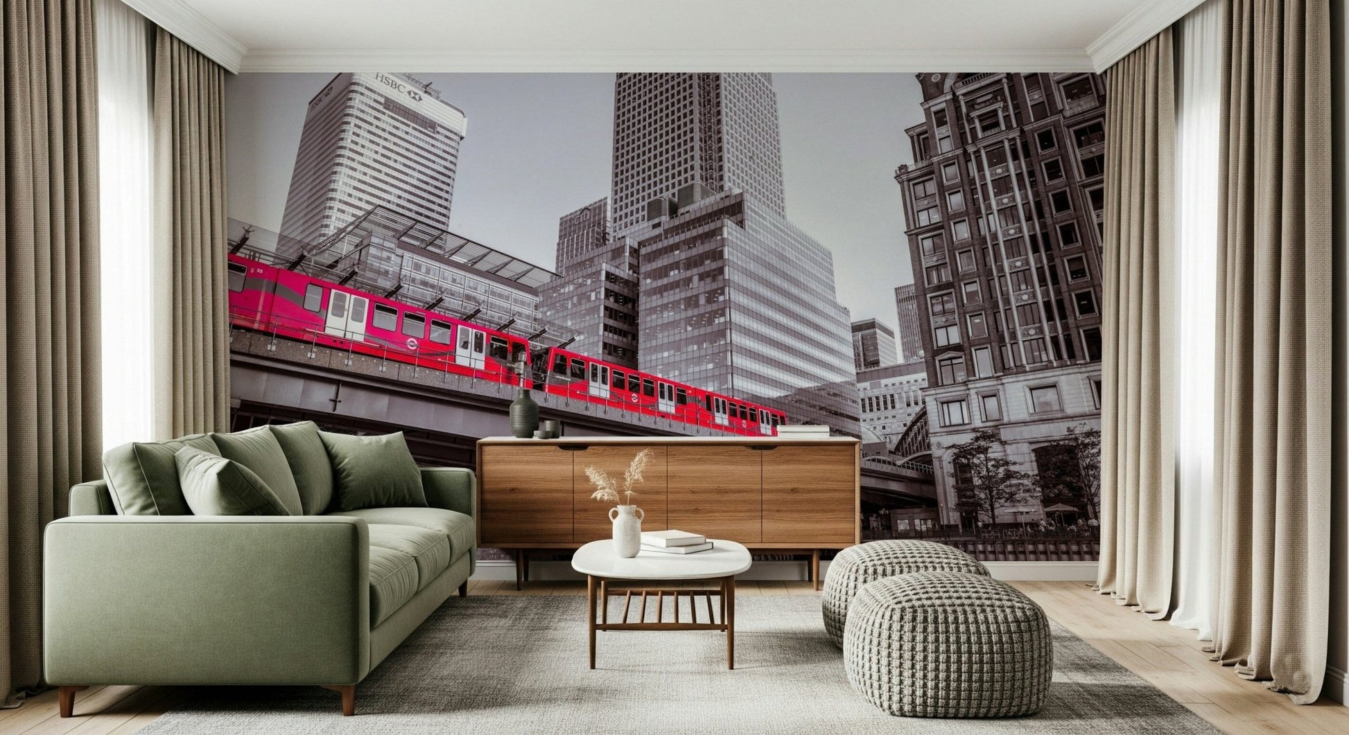 Canary Wharf, London Wall Mural