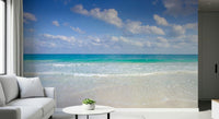 Wide panorama of the shore in the Cancun Beach Wall Mural.