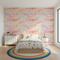 Expressive Candy Pastel Strokes wallpaper, ideal for kid's decor.