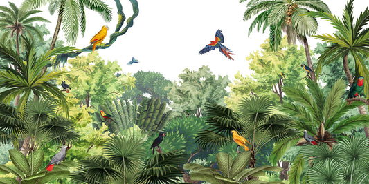 Jungle Canopy Vista Mural Charm Wallpaper