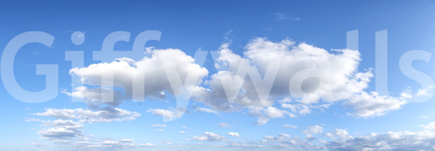 Close view of Canvas of Calm Skies Wall Mural with fluffy white clouds, GD8890