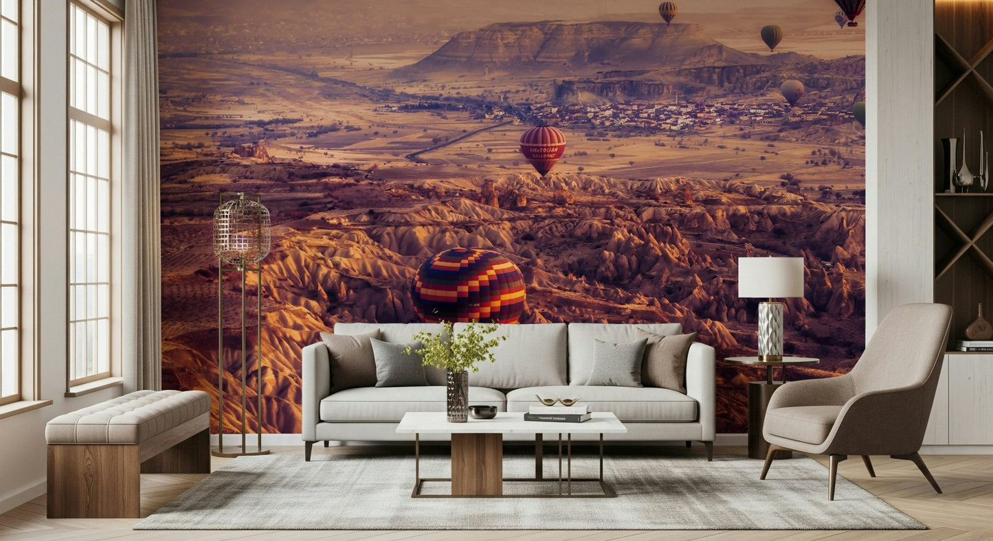 An artistic nature inspired mural for home decor.