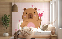 Brown cartoon character from this Capybara wall muralGD9447