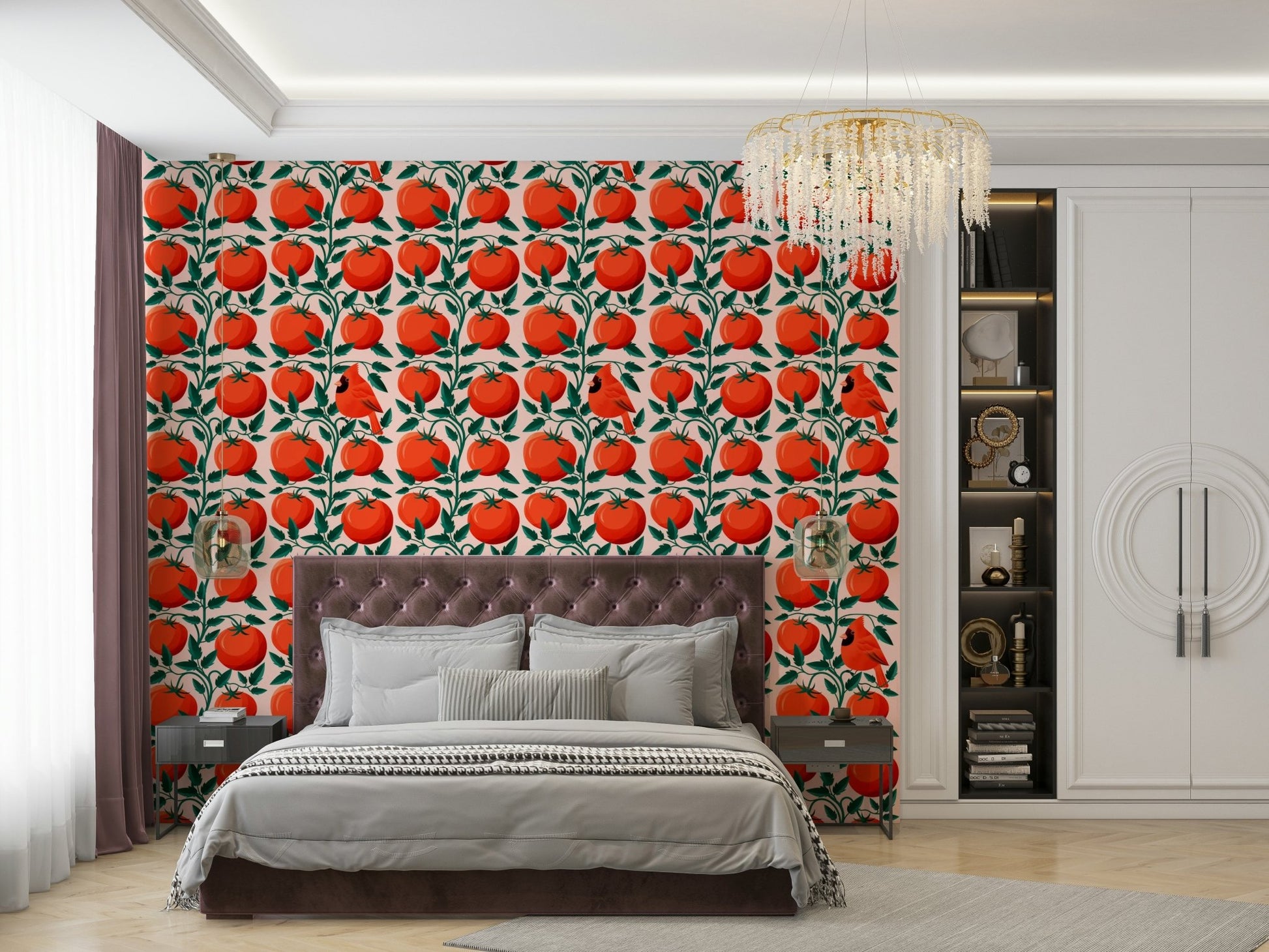 Bold tomato wallpaper for walls


