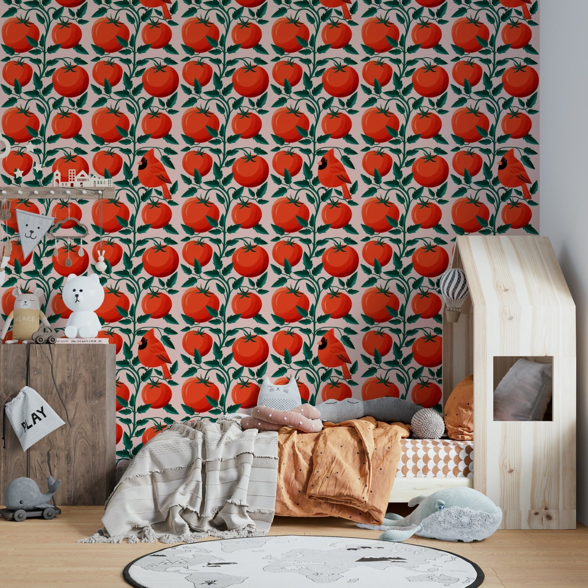 Fresh produce wall mural pattern

