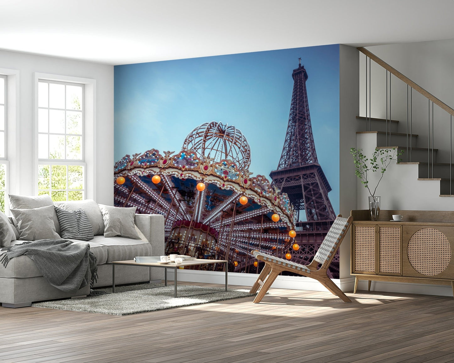 Artistic city photography wallpaper with realistic motion and light effects.