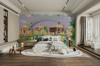 The image features various stylized, cute animals playing games and enjoying rides.
