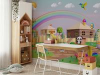 The carnival is set in a vibrant and colorful landscape.
