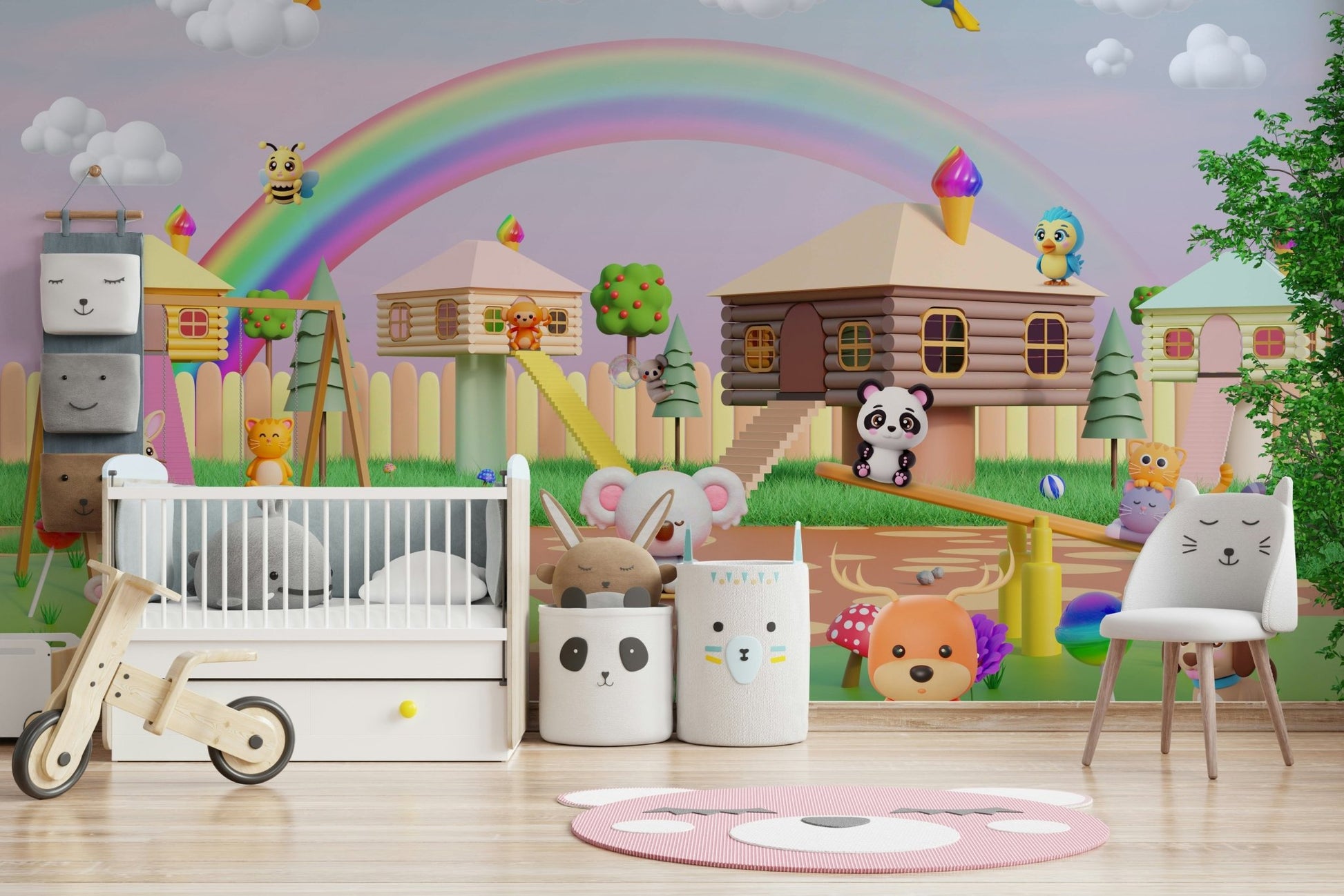 The overall mood is one of peace and joy.
