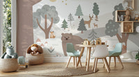 Cartoon jungle wallpaper for kids' rooms A411