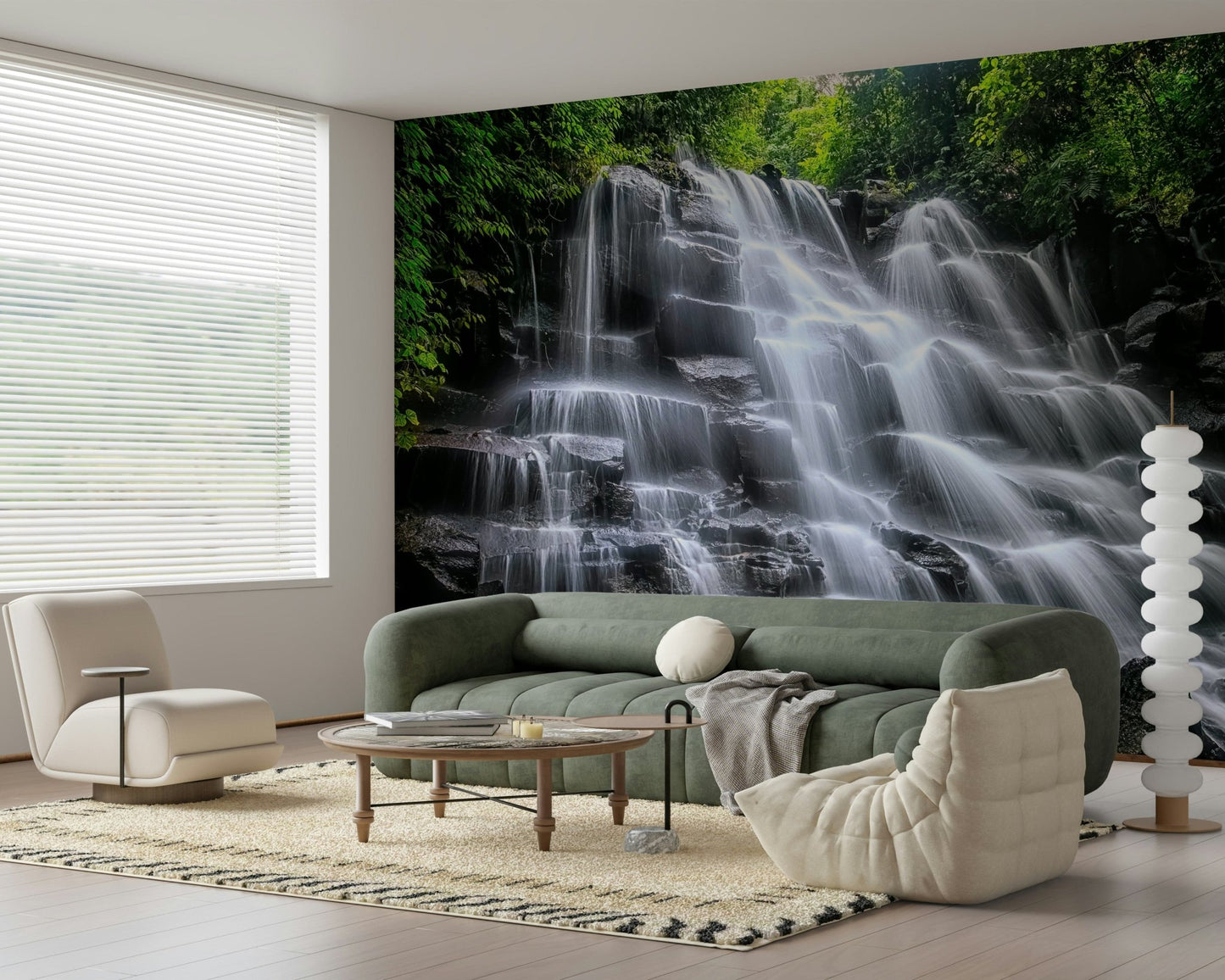 Cascading Serenity Wall Mural