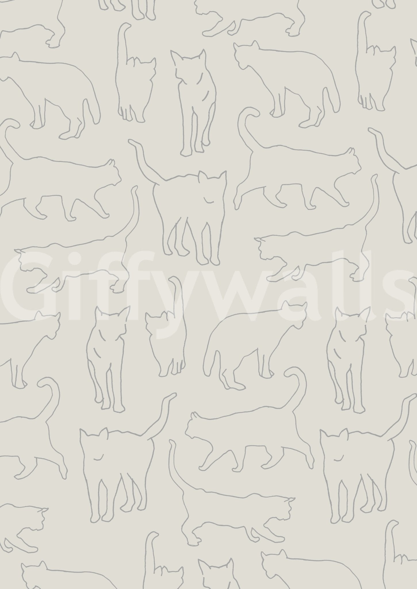 Inspiring peel and stick feline graphic, a sweet, understated wall backdrop statement.