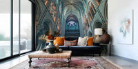 Cathedral Arches wallpaper featuring high ceilings and pillars.
