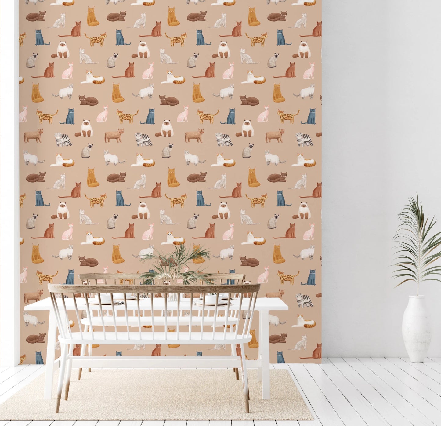 Cats Galore in toffee color Wallpaper⁠