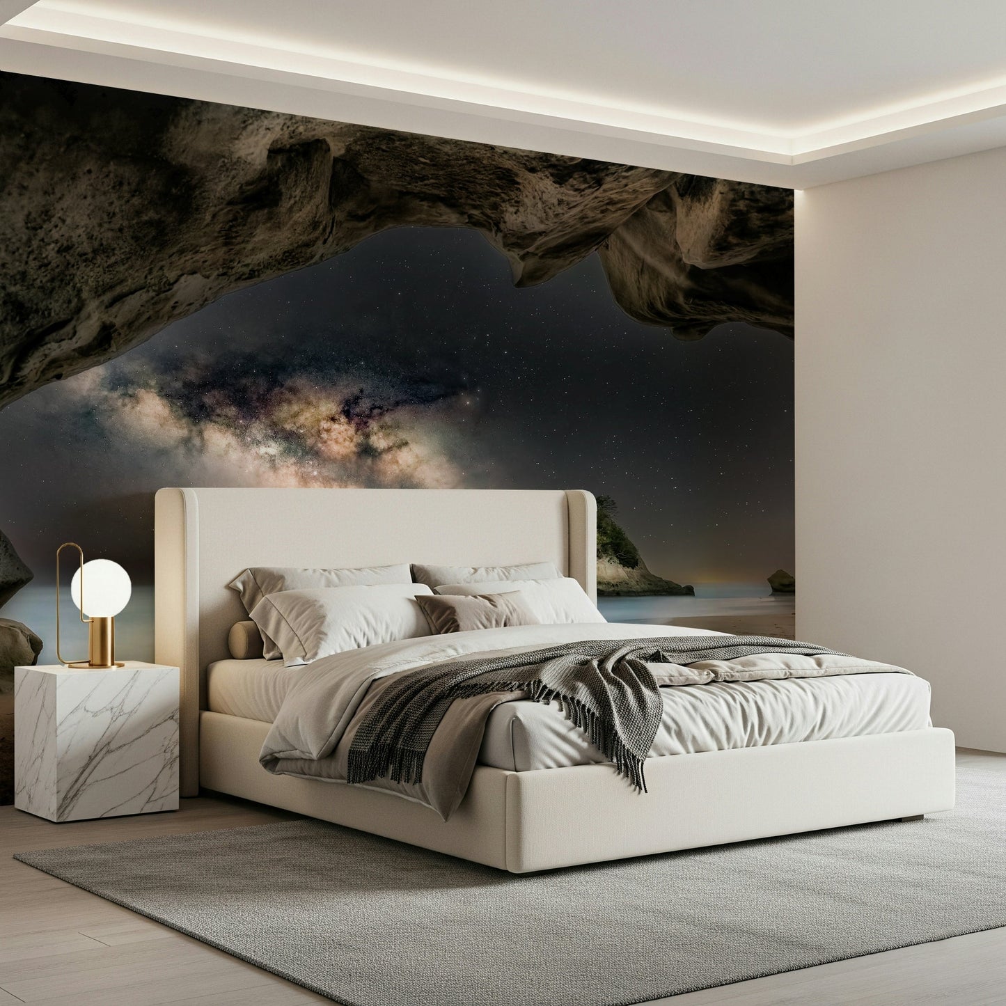 An artistic nature inspired mural for home decor.