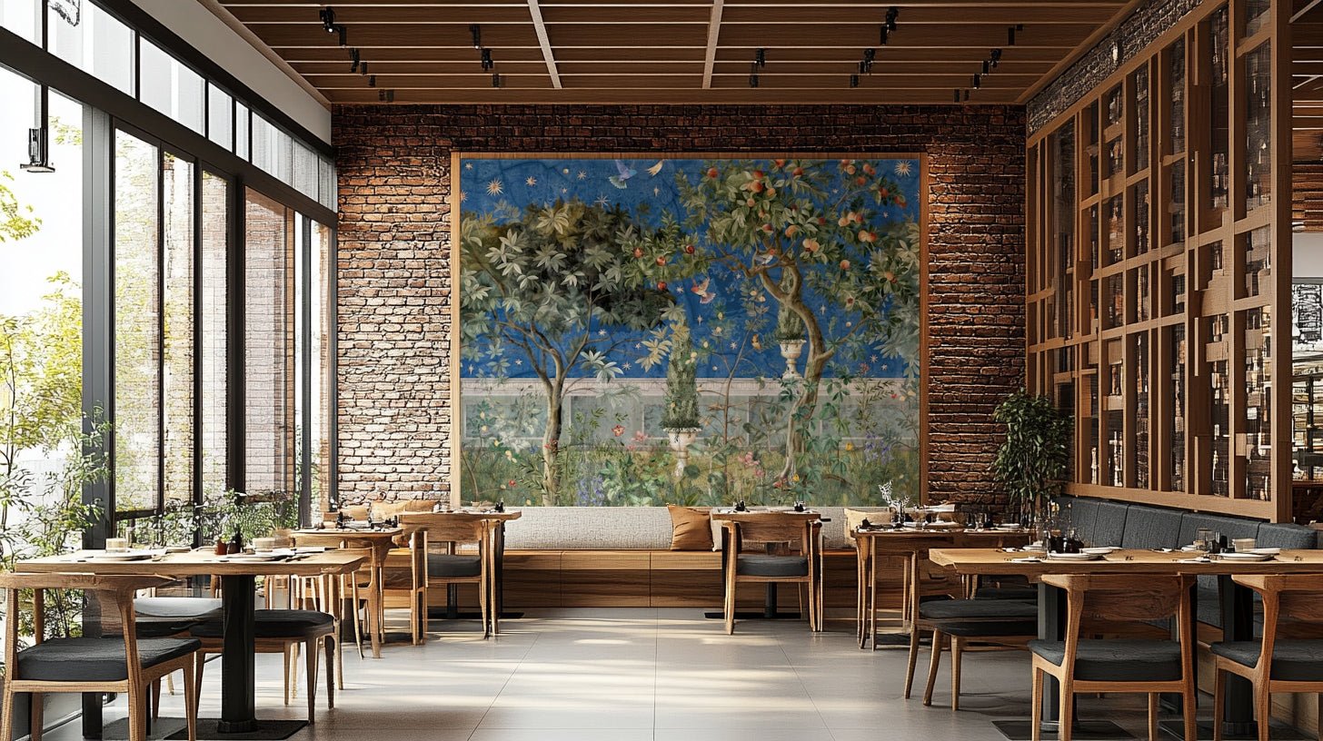 Celestial Botanical Vista Painting Wall Mural, GD2586