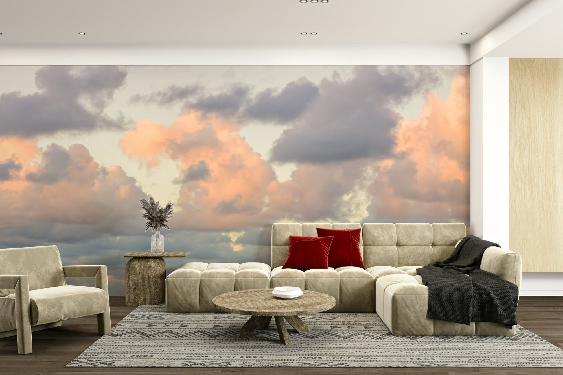 Cosmic mural with celestial elements

