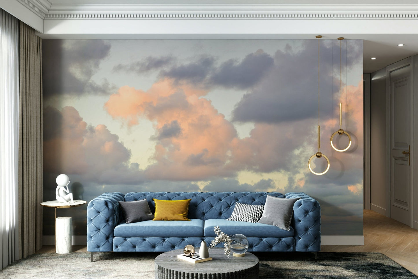 Astronomy wallpaper with star clusters

