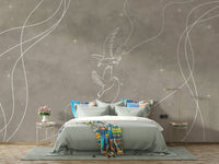 The colors are soft and gentle, with a muted, ethereal palette.

