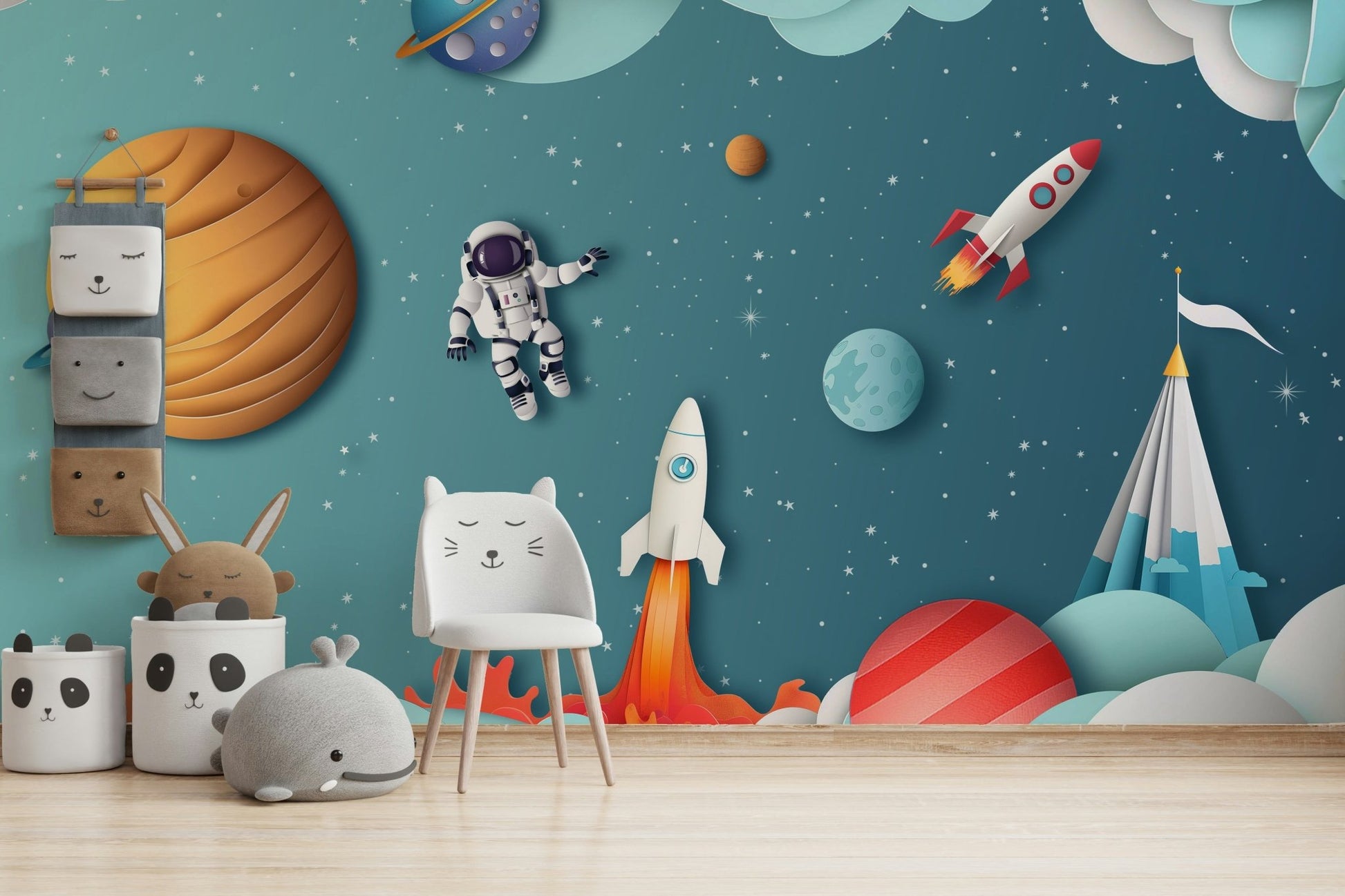 The colors are soft and gentle, with a muted, ethereal palette.

