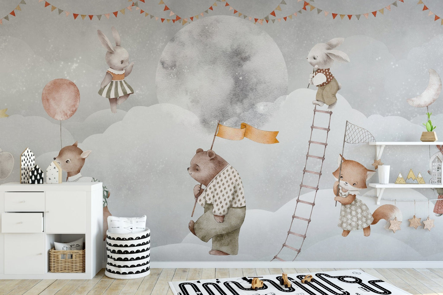 Celestial Nursery Adventure Wall Mural - Giffywalls