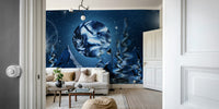 Space-inspired pine tree wallpaper

