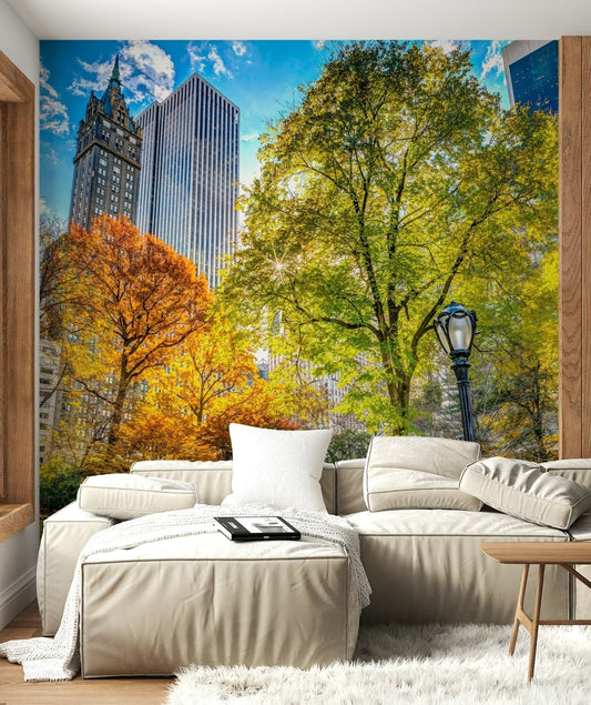 Central Park in Fall Colors Wall Mural